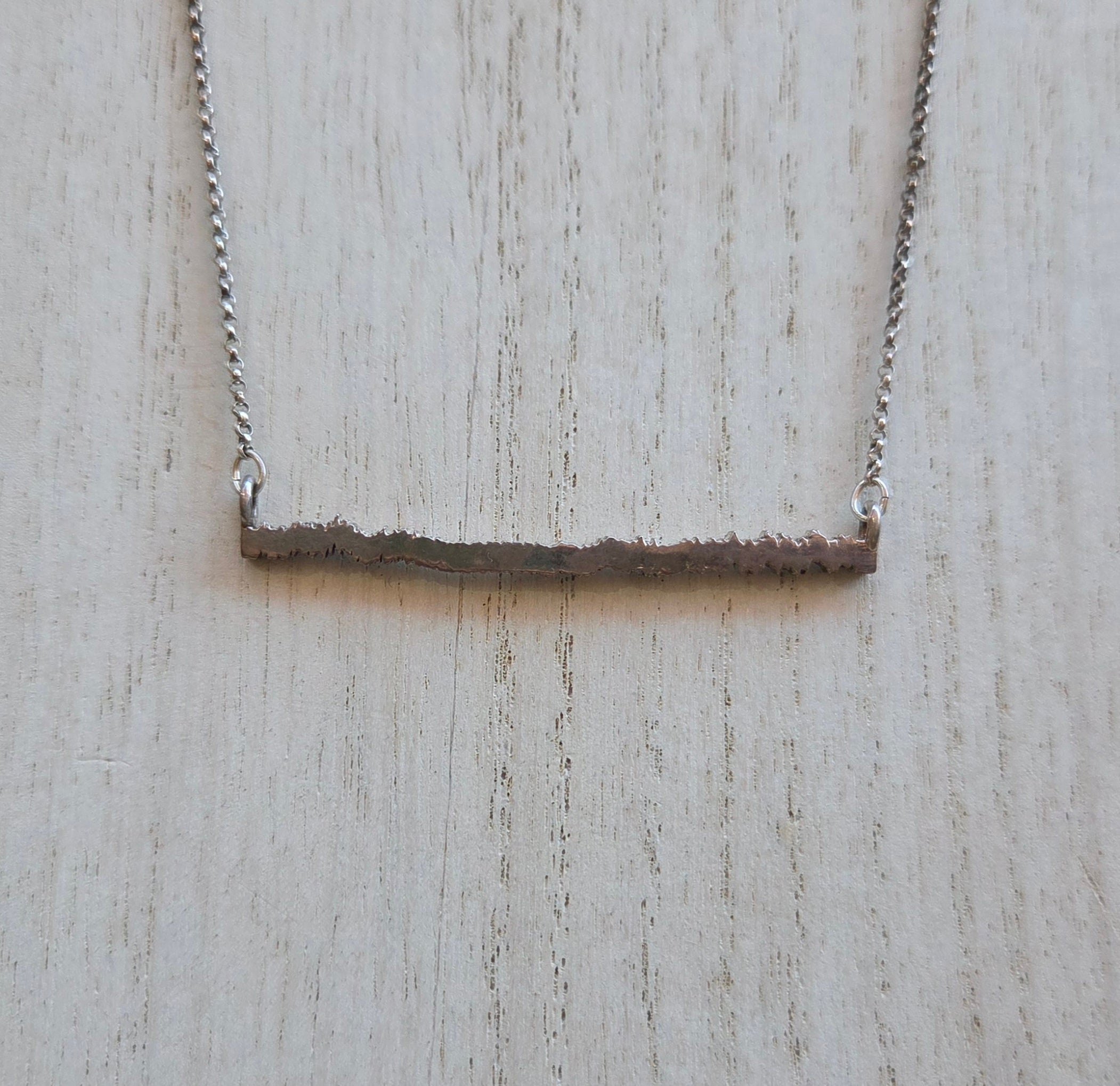 Appalachian Trail Elevation Profile Necklace by Courtney Reckord Jewelry