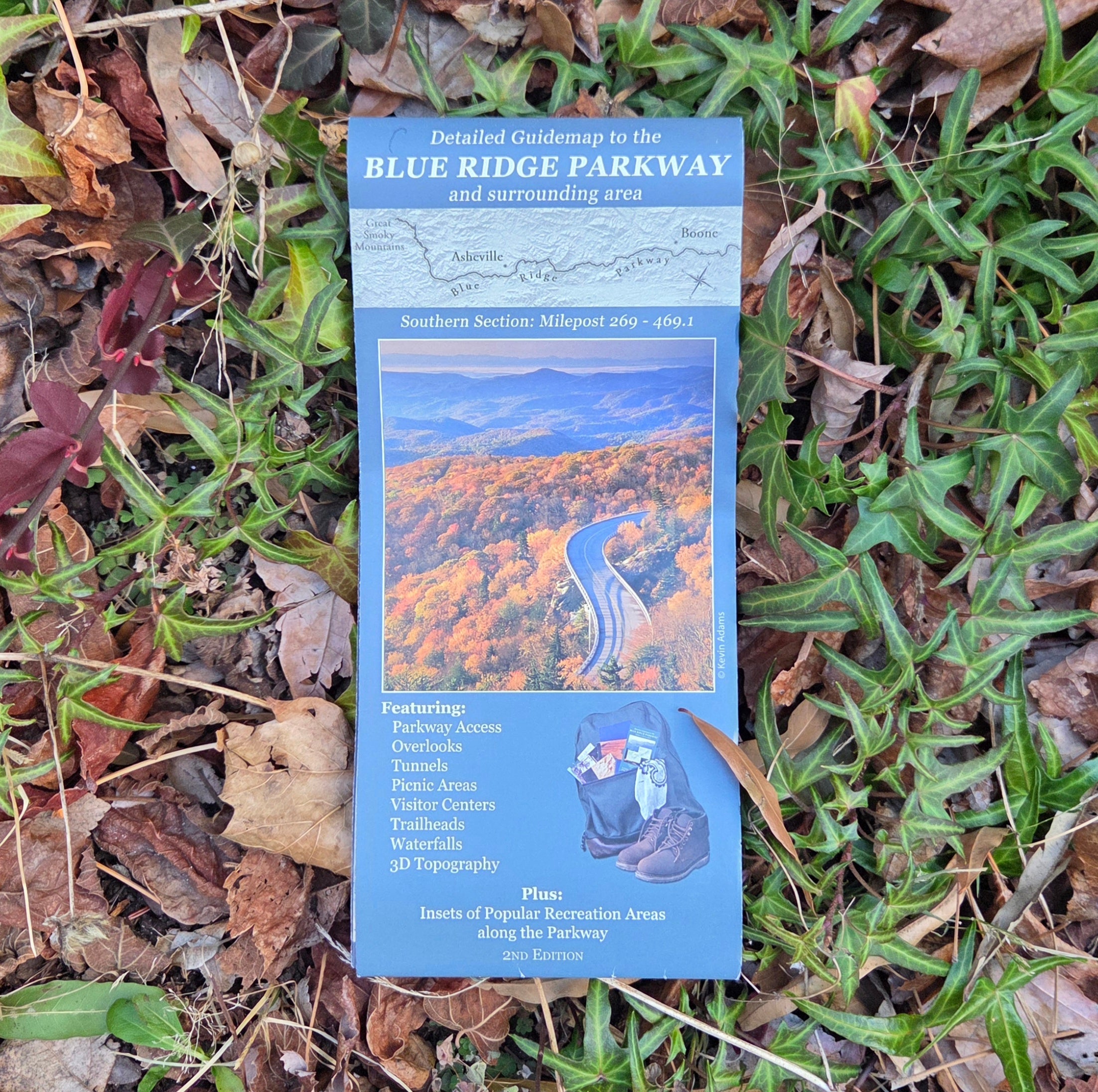 Guidemap to the Blue Ridge Parkway - Southern Section (MP 269-469.1.)