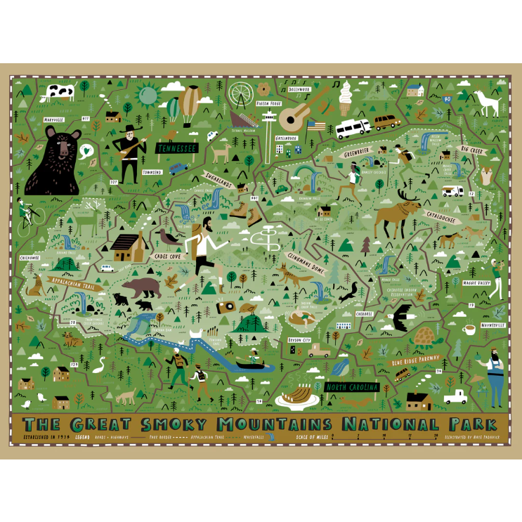 Great Smoky Mountains National Park Map Puzzle