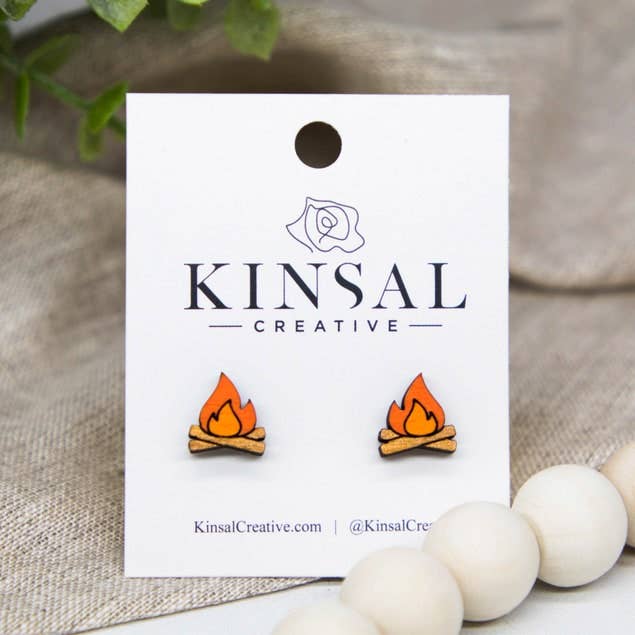 Wooden Stud Earrings