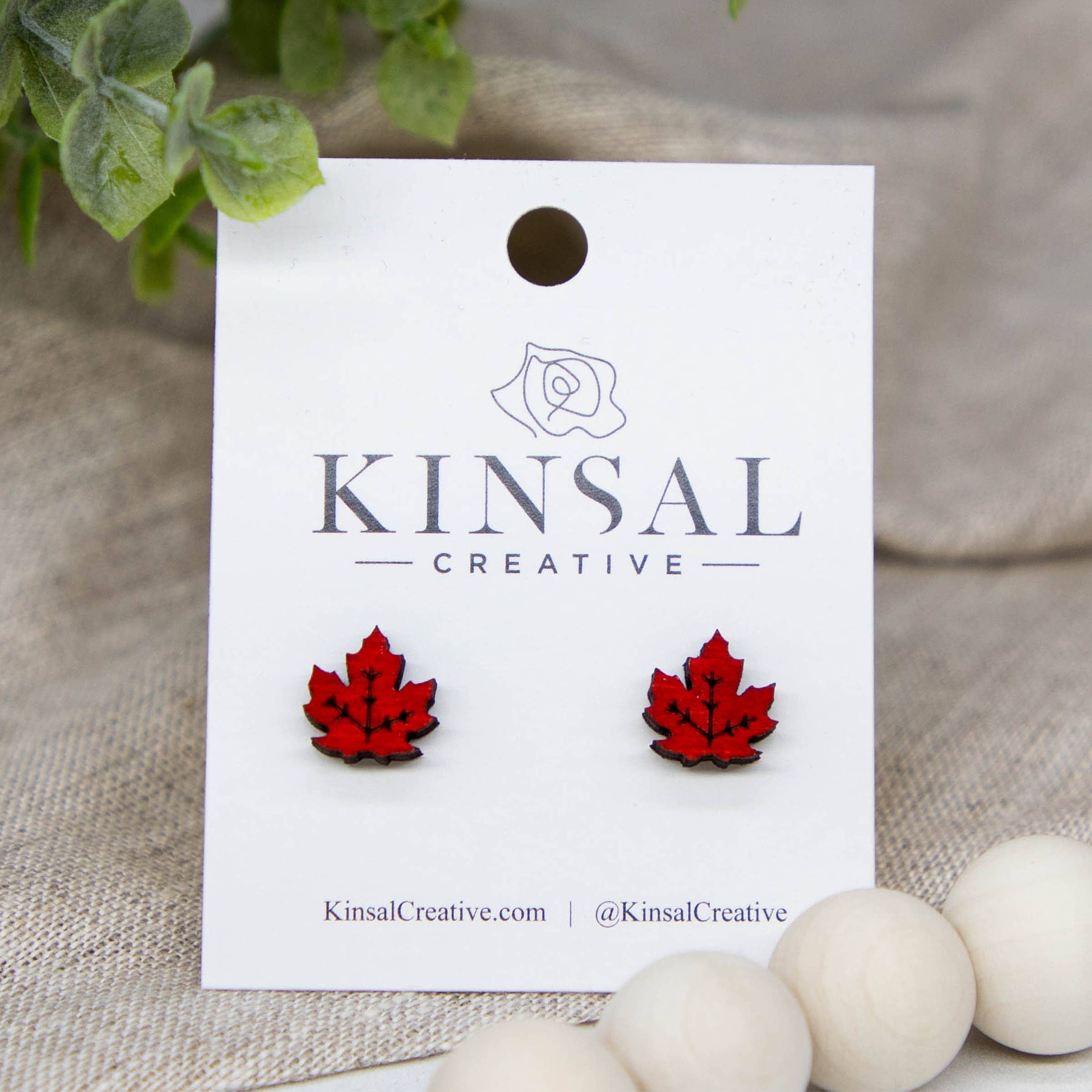 Wooden Stud Earrings