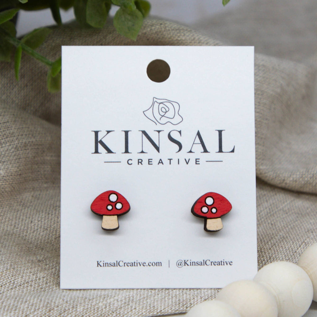 Wooden Stud Earrings