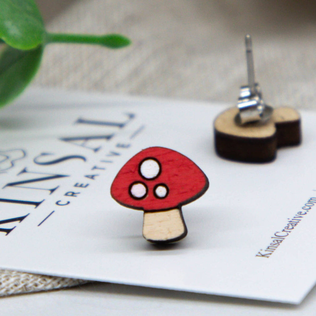 Wooden Stud Earrings