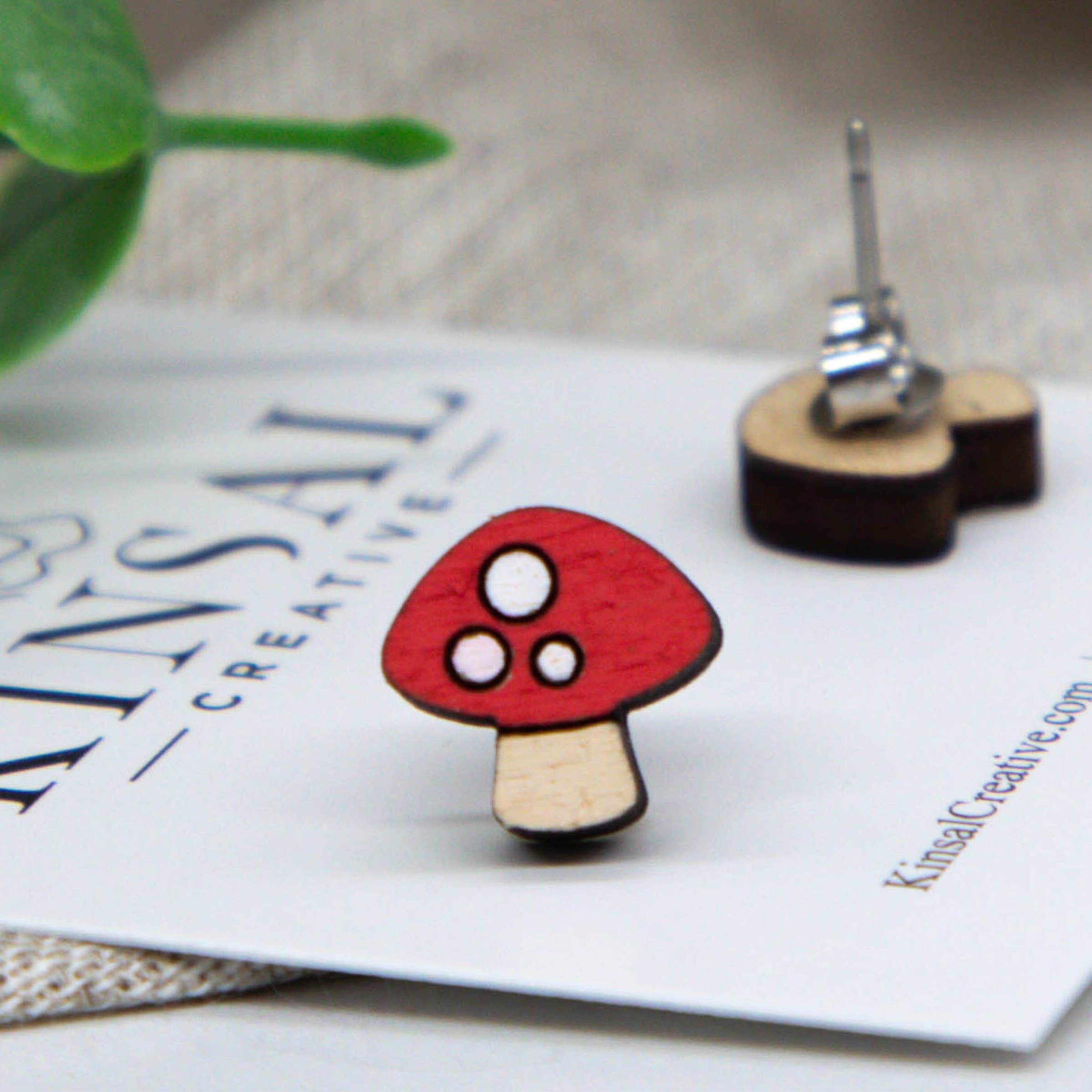 Wooden Stud Earrings