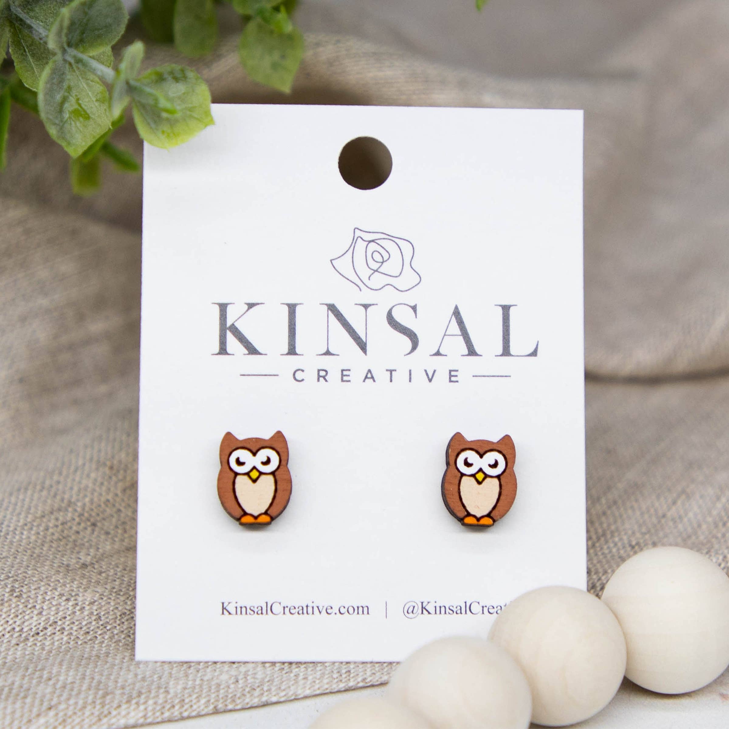 Wooden Stud Earrings