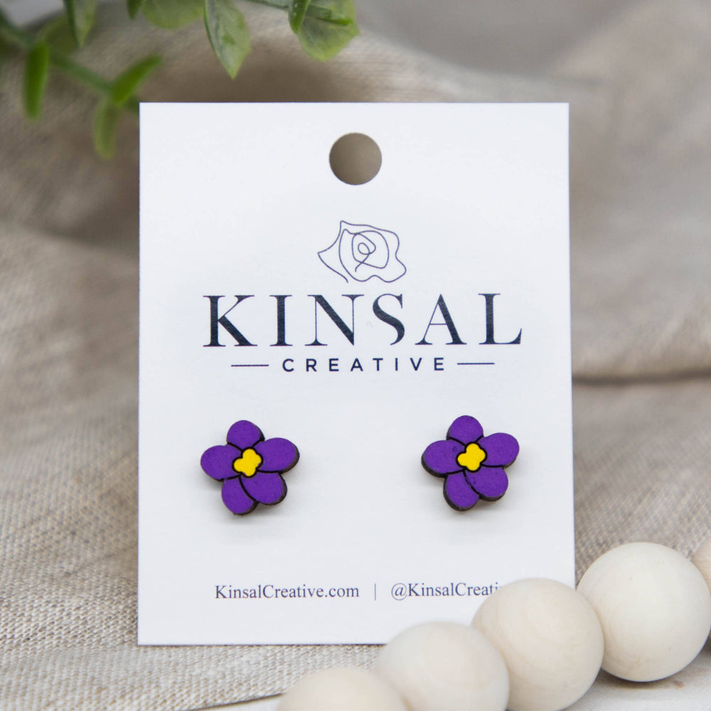 Wooden Stud Earrings